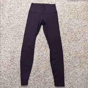 High rise lulu leggings. Plumb purple size 6